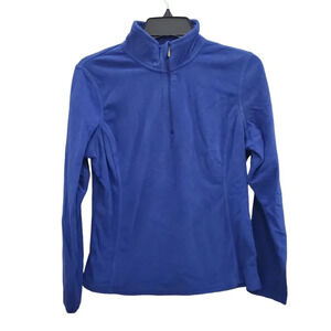 C9 by Champion Women's Blue 1/4 Zip Mock Neck Long Sleeve Fleece Pullover Size M